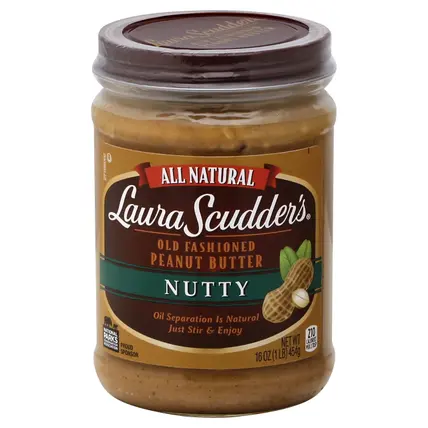 Laura Scudders Old Fashioned Peanut Butter 16 oz