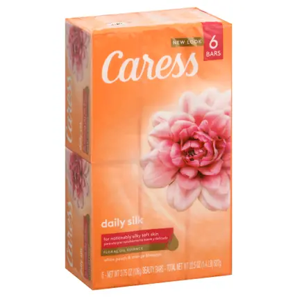 Daily Silk White Peach & Orange Blossom Beauty Bars 6 ea