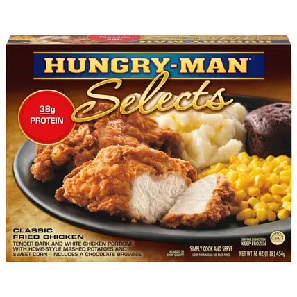 Hungry Man Selects Classic Fried Chicken Frozen Meal, 16 oz.