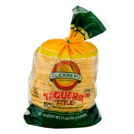 Guerrero Taqueria Style Mini Yellow Corn Tortillas 60 ea