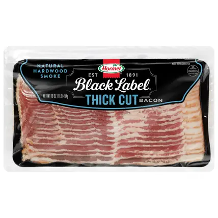 BLACK LABEL Bacon 1LB Thick Sliced 16 oz