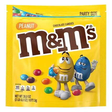Party Size Peanut Chocolate Candies 38 oz
