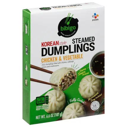 Bibigo Korean Style Steamed Chicken & Vegetable Dumplings 6.6 oz