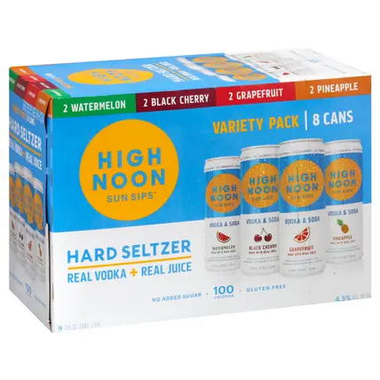 High Noon Sun Sips Hard Seltzer Variety Pack 8 - 355 ml Cans