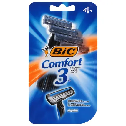 Comfort 3 3 Blades Razors 4 ea