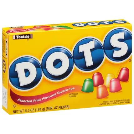 Dots Assorted Fruit Flavored Gumdrops 6.5 oz