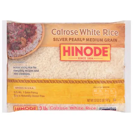 Hinode Medium Grain Calrose White Rice 32 oz