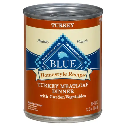 Blue Buffalo Blue Homestyle Recipe Natural Turkey Meatloaf Dinner Food for Dogs 12.5 oz