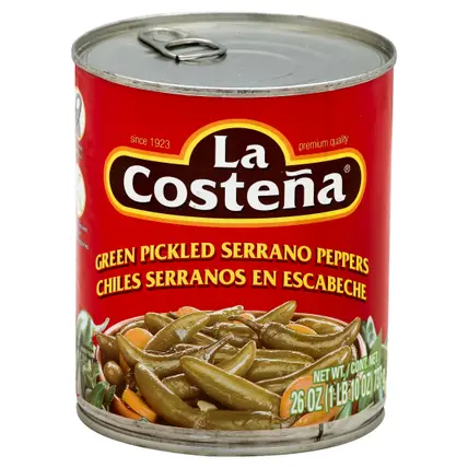 La Costena Serrano Peppers 26 oz