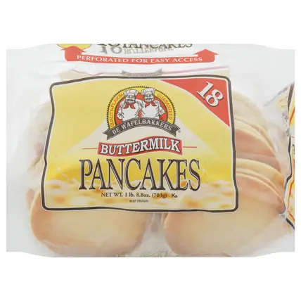 De Wafelbakkers Buttermilk Pancakes 18 ea