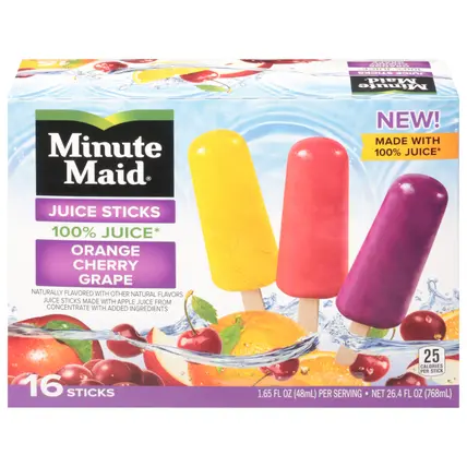Orange/Cherry/Grape Juice Sticks 16 - 1.65 fl oz Sticks
