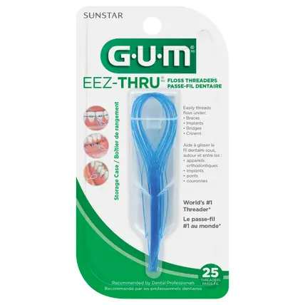 GUM Eez-Thru Floss Threaders 25 ea
