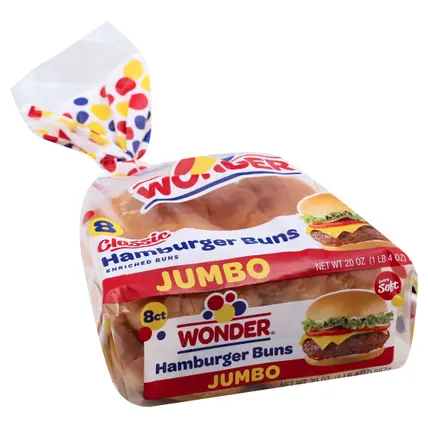 Wonder Classic Extra Soft Jumbo Hamburger Buns 8 ea