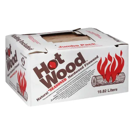 Hot Wood Jumbo Pack Hardwood Seasoned Natural Firewood 1 lt