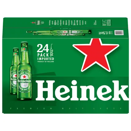 Heineken 24 Pack Original Beer 24 - 12 fl oz Bottles