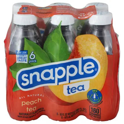 Snapple Peach Tea 6 - 16 fl oz Bottles