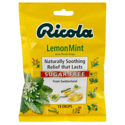 Sugar Free Lemon Mint Herb Throat Drops 19 ea