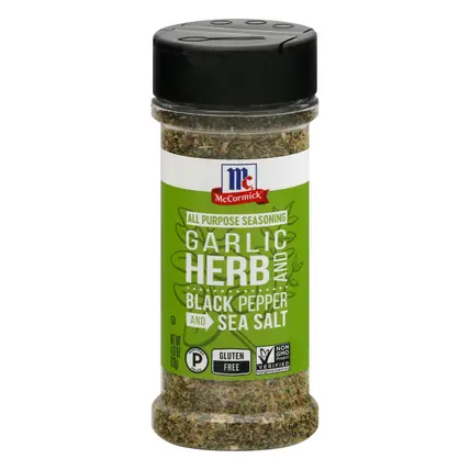 McCormick Garlic Herb and Black Pepper and Sea Salt All Purpose Seasoning 4.37 oz