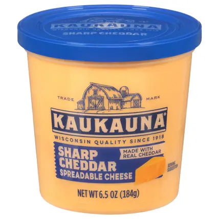 Kaukauna® Sharp Cheddar Spreadable Cheese Cup, 6.5 oz