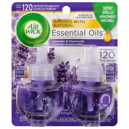 Air Wick Essential Oils Lavender & Chamomile Scented Oil Refills 2 - 0.67 fl oz