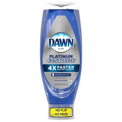 Dawn EZ-Squeeze Platinum Dishwashing Liquid Dish Soap, Refreshing Rain Scent 24.3 fl oz