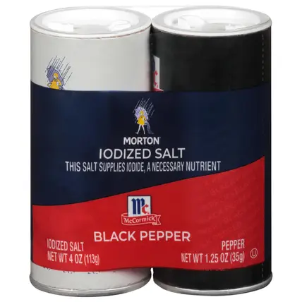 Morton Iodized Salt & Black Pepper 1 ea