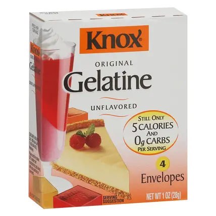 Knox Original Unflavored Gelatine 4 Envelopes Box