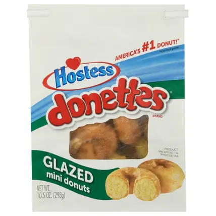 Hostess Donettes Glazed Mini Donuts 10.5 oz Bag