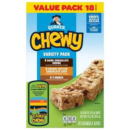 Chewy Granola Bars Camping Flavors Variety Pack