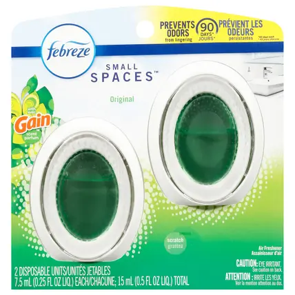 Small Spaces Original Gain Scent Air Freshener 2 - 7.5 ml ea