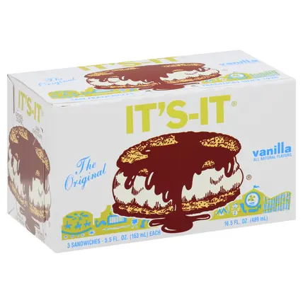 It's-It 3 Pack The Original Vanilla Sandwich 3 ea