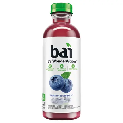 Bai Flavored Water, Brasilia Blueberry, Antioxidant Infused Beverage, 18 Fluid Ounce Bottle