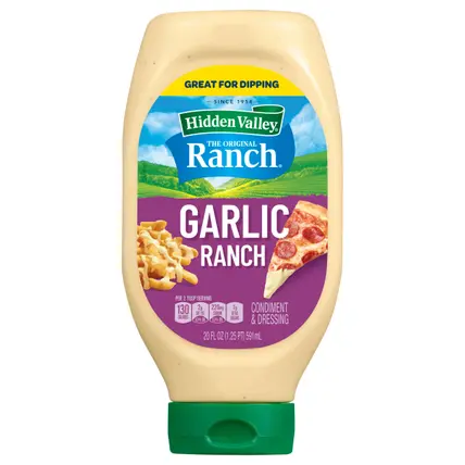 Hidden Valley Garlic Ranch Dipping Sauce Topping and Dressing