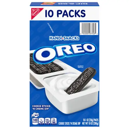 Handi-Snacks OREO Cookie Sticks 'N Creme Dip Snack Packs, 10 Snack Packs