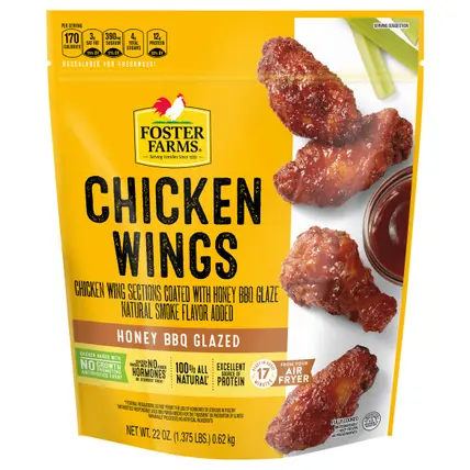Foster Farms Honey BBQ Chicken Wings - 22 oz.