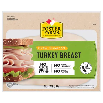 Foster Farms Oven Roasted Turkey Breast Deli Meat - 8 oz.