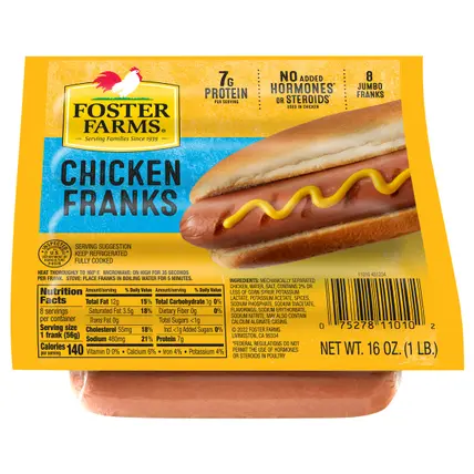 Foster Farms Chicken Franks - 16 oz.