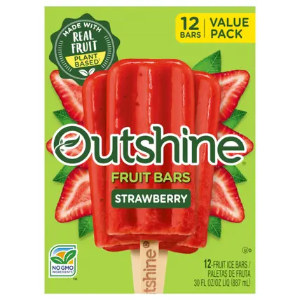 Outshine Strawberry Frozen Fruit Bars, 12 Count