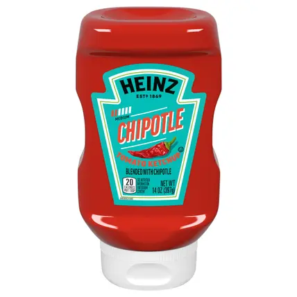 Tomato Ketchup Blended With Chipotle, 14 oz Squeeze Bottle