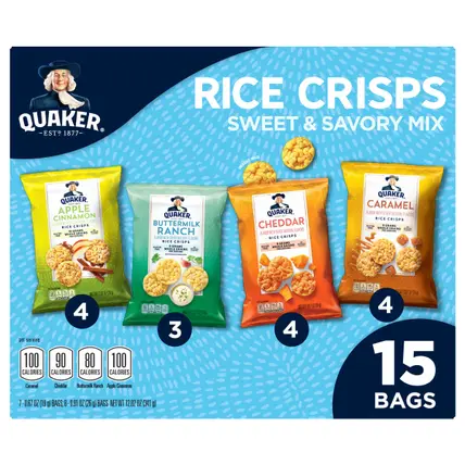 Rice Crisps Sweet & Savory Mix Variety 12.02 Oz 15 Count