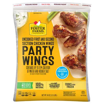 Foster Farms Uncooked Frozen Chicken Party Wings