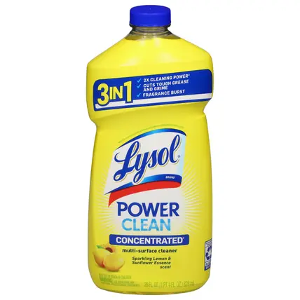 Power Clean Concentrated Sparkling Lemon & Sunflower Essence Scent Multi-Surface Cleaner 28 fl oz