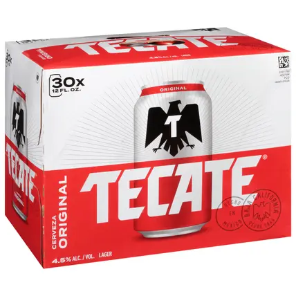 Tecate Lager Original Beer 30 ea