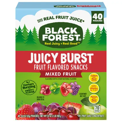 Black Forest 08111 158382 Juicy Burst Mixed Fruit 40 ct