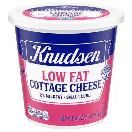 Lowfat Small Curd Cottage Cheese with 2% Milkfat, 24 oz Tub