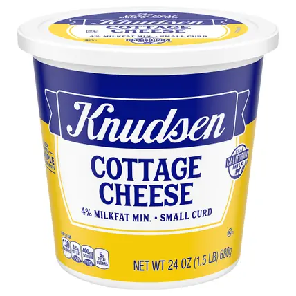 4% Milkfat Small Curd Cottage Cheese 24 oz. Tub