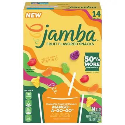 Jamba, Fruit Flavored Snacks, Mango-A-Go-Go 