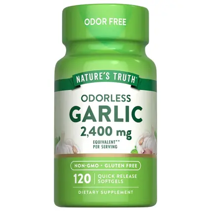Nature''s Truth , Garlic, Odorless, 2400 mg, Quick Release Softgels 