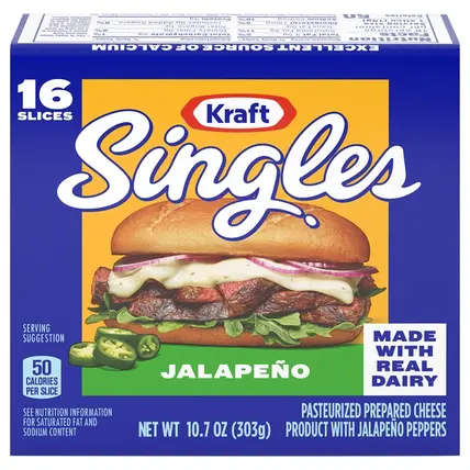 Kraft , Pasteurized Prepared Jalapeno Cheese Product 