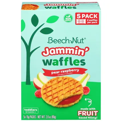 5 Pack Toddlers (12 Months+) Jammin'' Pear Raspberry Waffles
